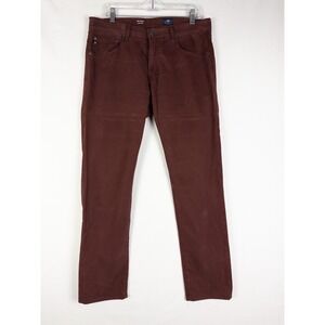 Adriano Goldschmied Jeans Mens 34R Maroon Modern Slim The Tellis Casual 5 Pocket
